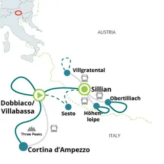 From Cortina to Sillian XC-SKI HOLIDAY